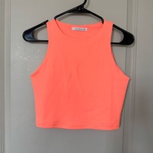 Neon Orange Women's Crop Top